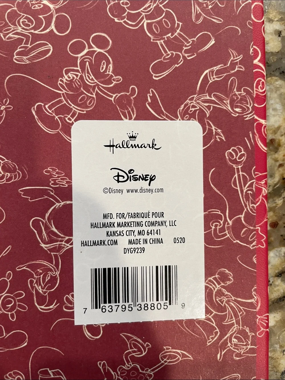 Disney Mickey Mouse Chef Recipe Binder in White and Pink